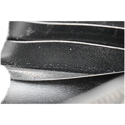 BALENCIAGA BB Logo Embossed Leather Chain Wallet Black