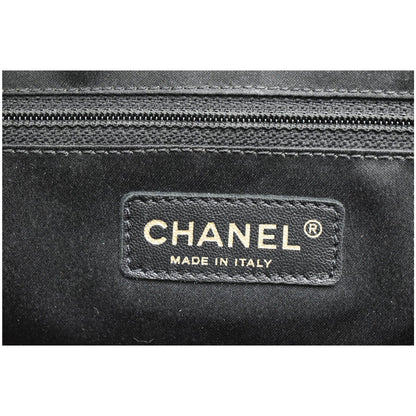 CHANEL XL Grand Quilted Caviar Leather Shopping Tote Bag Black