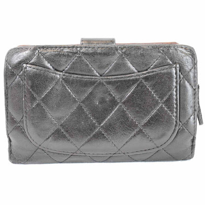 CHANEL CC Lambskin Leather Bifold Wallet Black