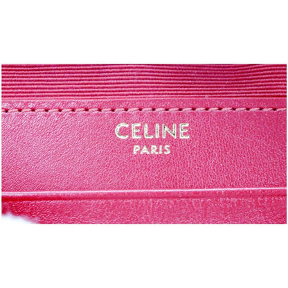 CELINE Women C Charm Small Quilted Calfskin Leather Camera Bag Red