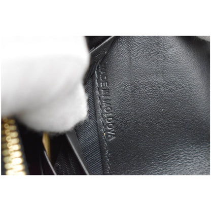 BURBERRY Henley House Check Leather Wallet On Chain Crossbody Bag Black
