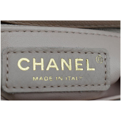 CHANEL Coco Mini Top Handle Flap Caviar Leather Shoulder Bag Pink
