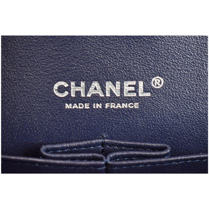 CHANEL Classic Double Flap Tweed Fabric Shoulder Bag Multicolor