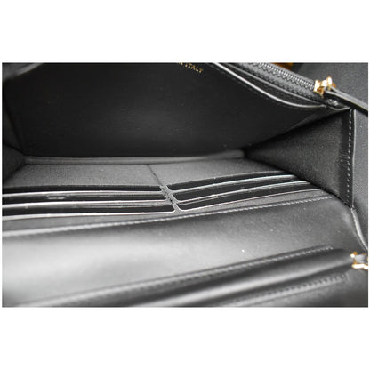 CHANEL CC Filigree Small Flap Caviar Leather Crossbody Bag Black