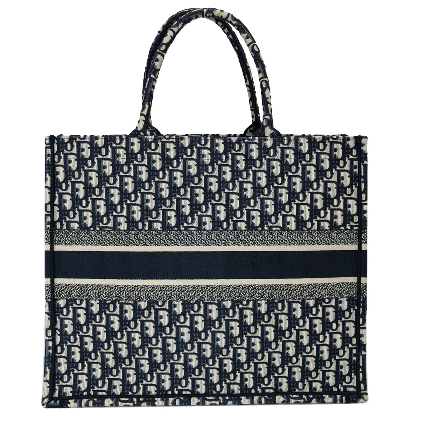 CHRISTIAN DIOR Large Book Oblique Embroidered Canvas Tote Bag Multicolor - Hot Deals