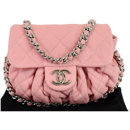 Chanel Chain Around Messenger Calfskin Crossbody Bag Pink