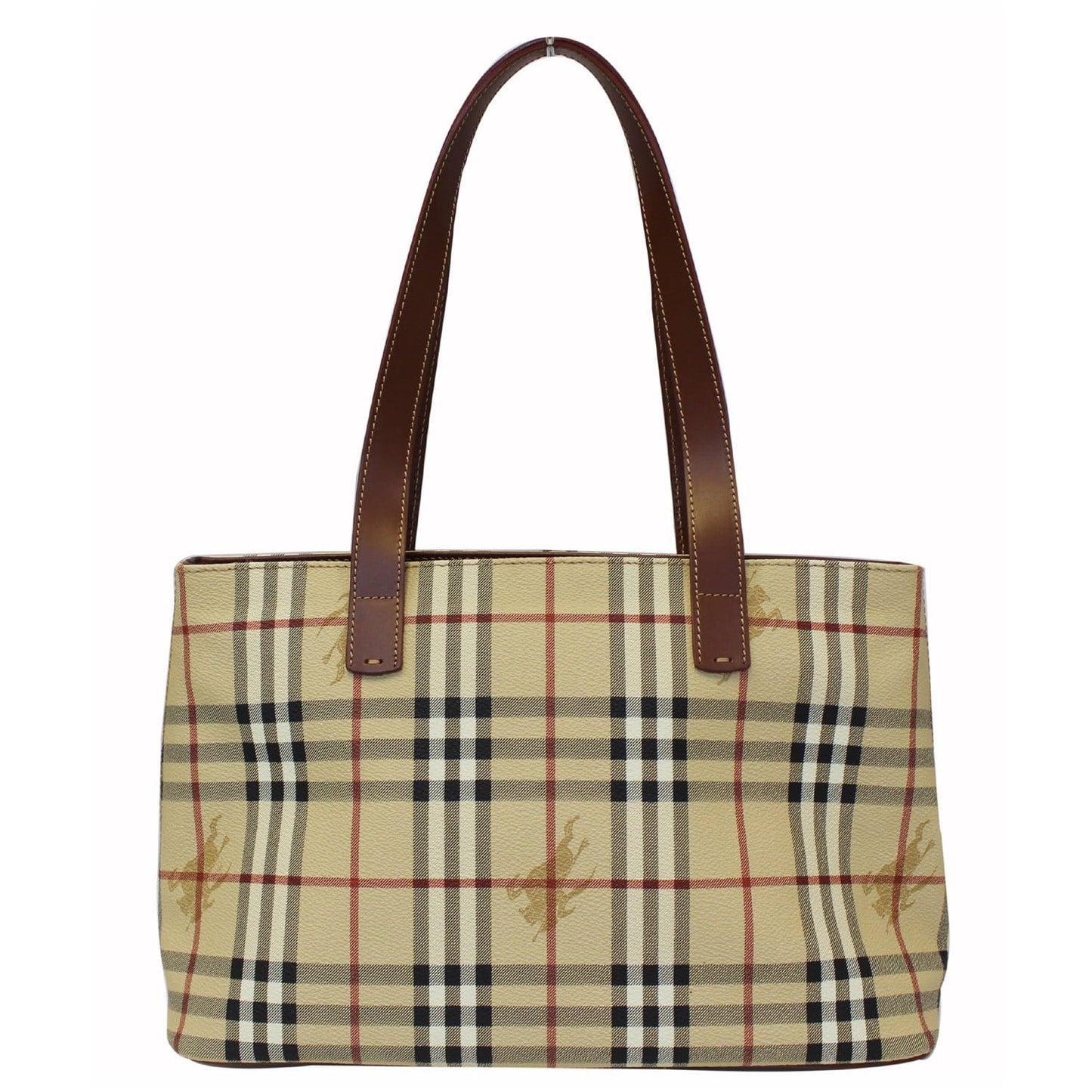 BURBERRY Haymarket Check Canvas Tote Bag Multicolor
