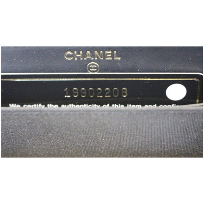CHANEL Boy Small Caviar Leather Zip Around Wallet Black