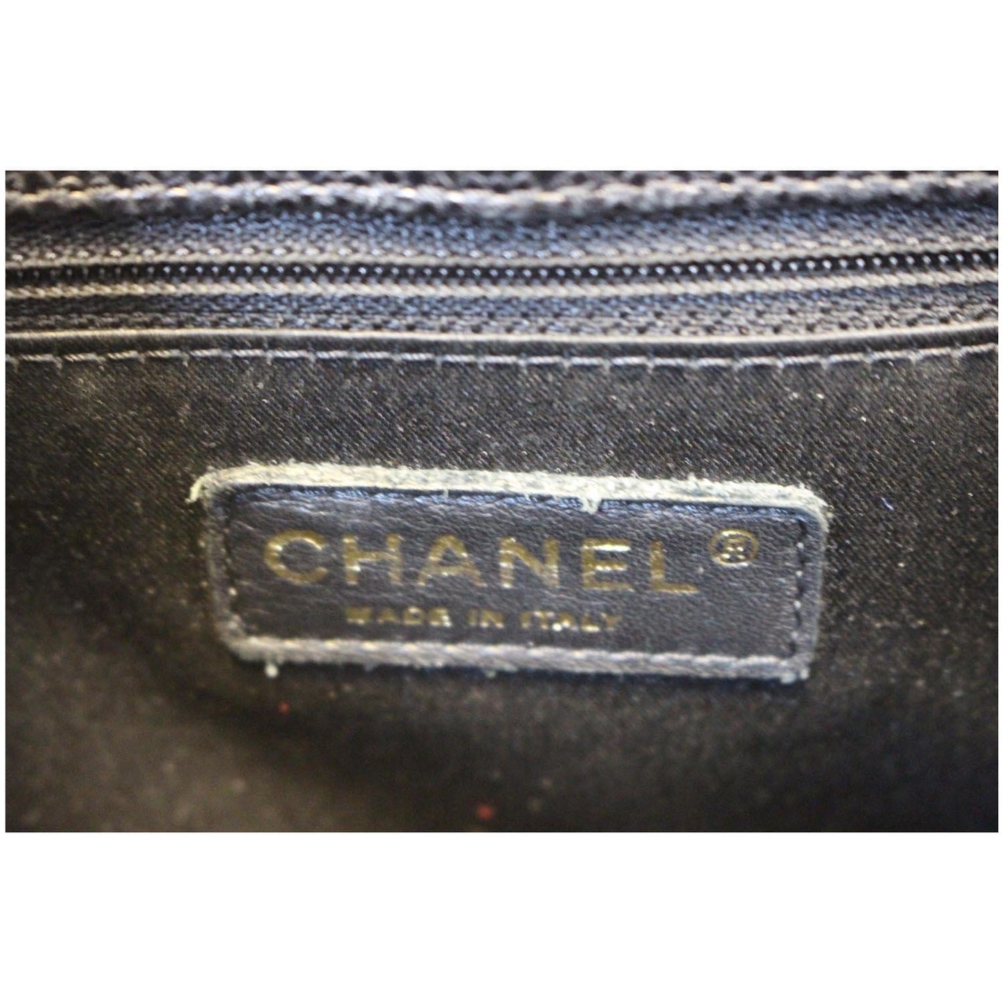 CHANEL Black Caviar Leather Grand Shopping Tote Bag