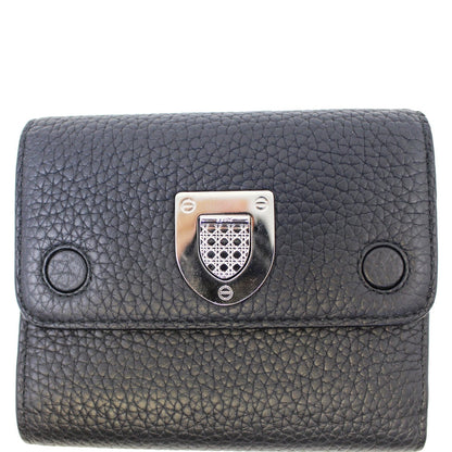 Christian Dior Noir Black Leather Wallet - Last Call