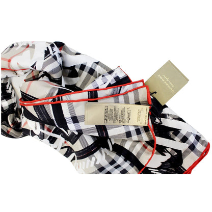 BURBERRY Scribble Vintage Check Scarf Stone