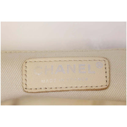 CHANEL Caviar Timeless CC Flap Shoulder Bag White