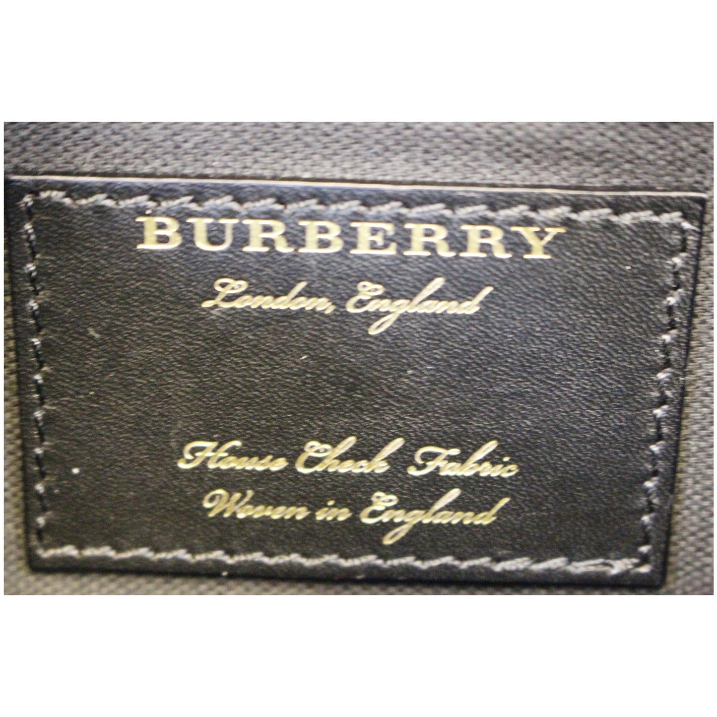 Burberry Small Vintage Check/Leather Crossbody Bag Dark Blue