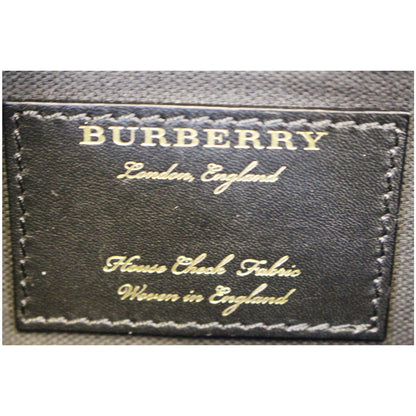 Burberry Small Vintage Check/Leather Crossbody Bag Dark Blue