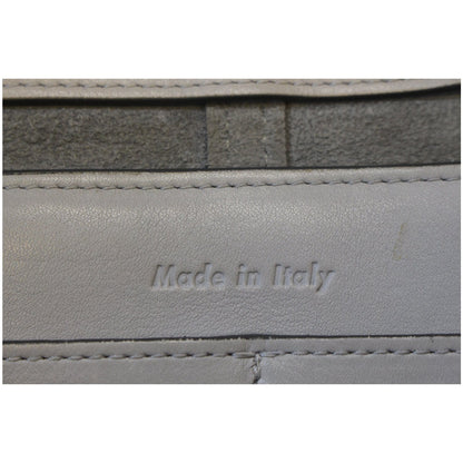 Celine Tri-Fold Clutch on Chain Smooth Calfskin Crossbody Bag Light Grey - Last Call