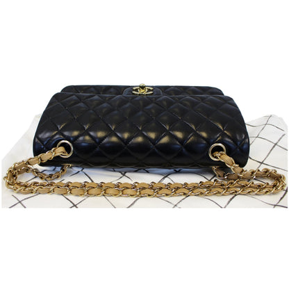 CHANEL Classic Jumbo Quilted Lambskin Leather Double Flap Shoulder Bag