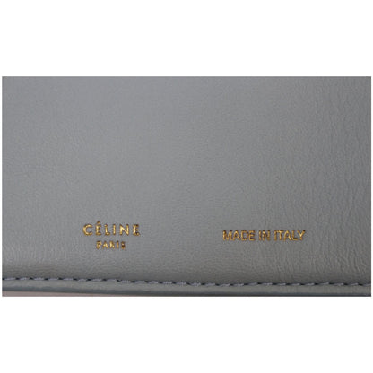 CELINE Knotted Leather Clutch Powder Blue