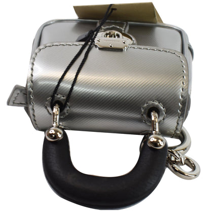 BURBERRY Trench Patent Leather Charm Coin Purse Bag Black/Silver - Final Sale