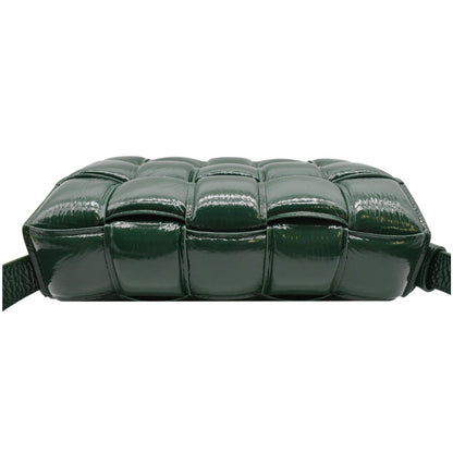 BOTTEGA VENETA Padded Cassette Leather Crossbody Bag Dark Green