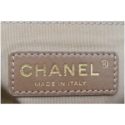 CHANEL Small Boy CC Chain Leather Shoulder Bag Brown