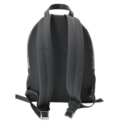 FENDI Diagonal Liberty Nylon Leather Backpack Black