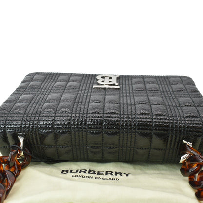 BURBERRY Lola Small Quilted Leather Shoulder Bag Black