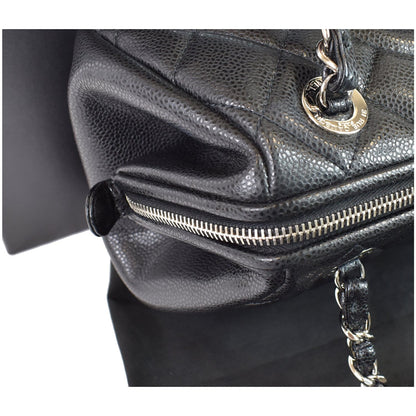 CHANEL Timeless CC Quilted Caviar Leather Small Chain Bowler Bag Black - 15% OFF
