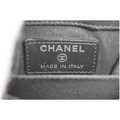 CHANEL O-Phone Holder Patent Leather Crossbody Bag Black