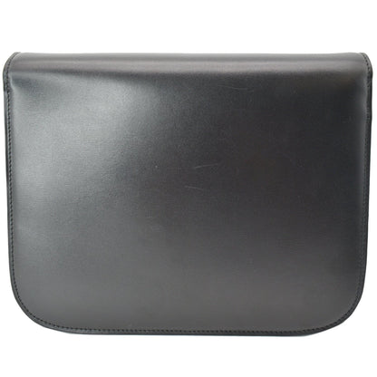 CELINE Classic Box Medium Calfskin Leather Crossbody Bag Black