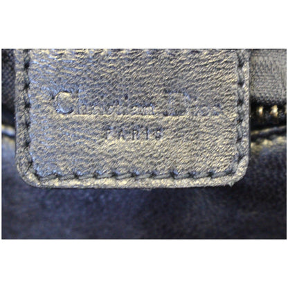 CHRISTIAN DIOR Lace Up Admit It Leather Hobo Bag Black