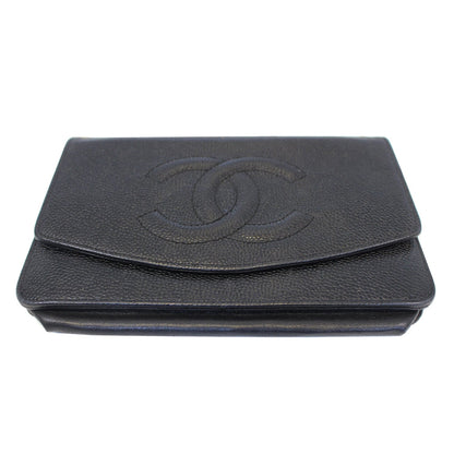CHANEL Timeless WOC Caviar Leather Clutch Crossbody Bag Black