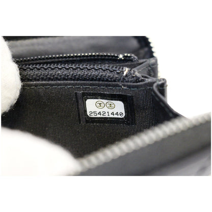 CHANEL Camellia Long Zippy studded Wallet Black
