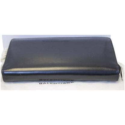 BALENCIAGA Continental Zip Around Leather Wallet Black - Last Call