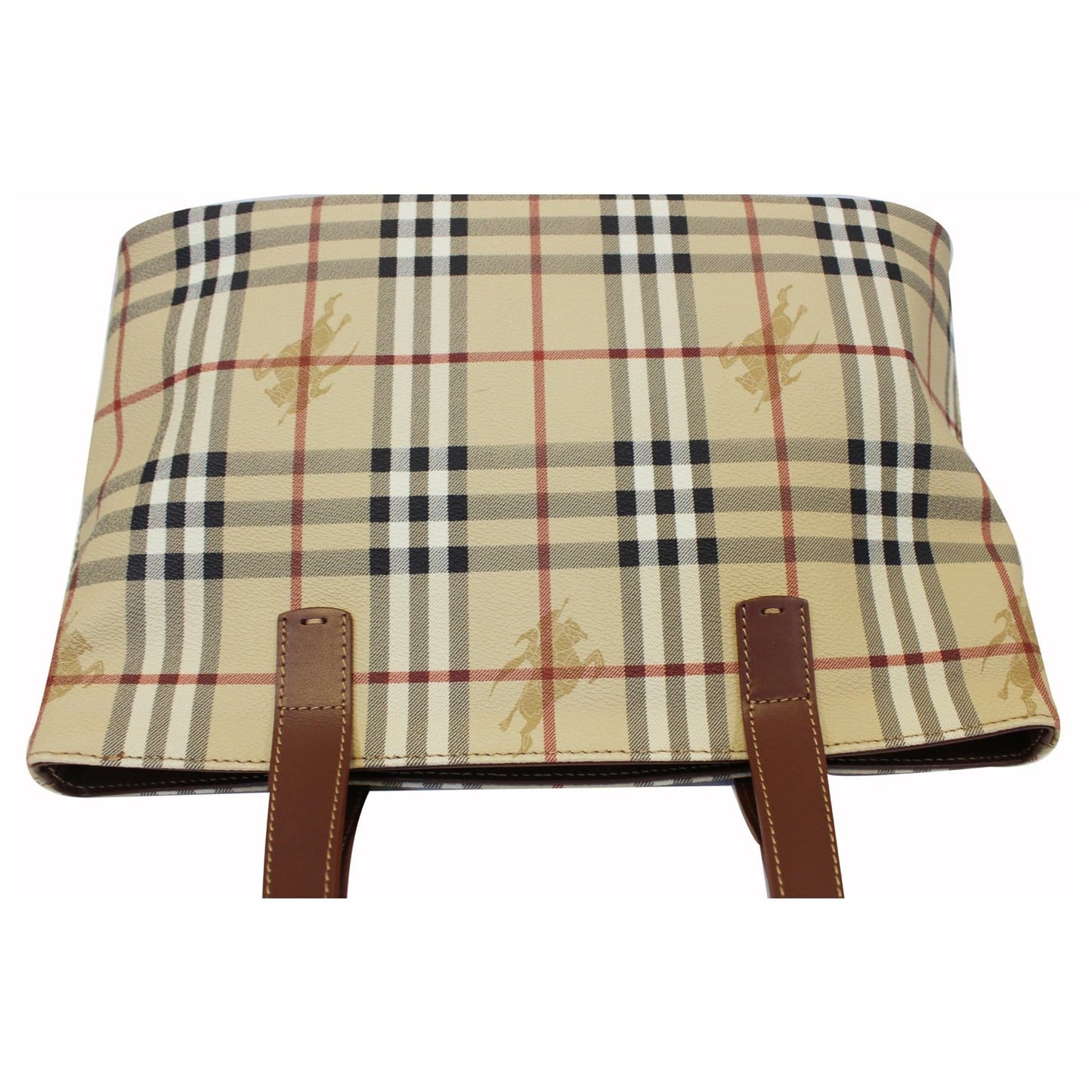 BURBERRY Haymarket Check Canvas Tote Bag Multicolor