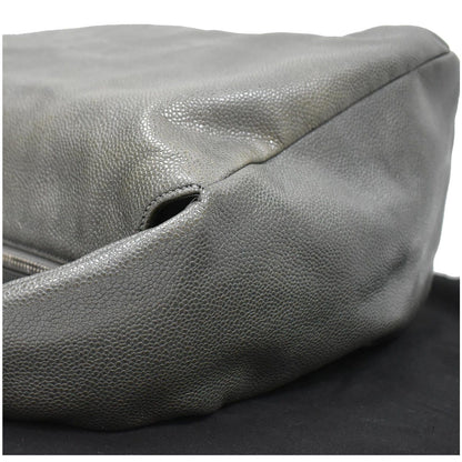 CHANEL 31 Small CC Caviar Leather Hobo Bag Grey