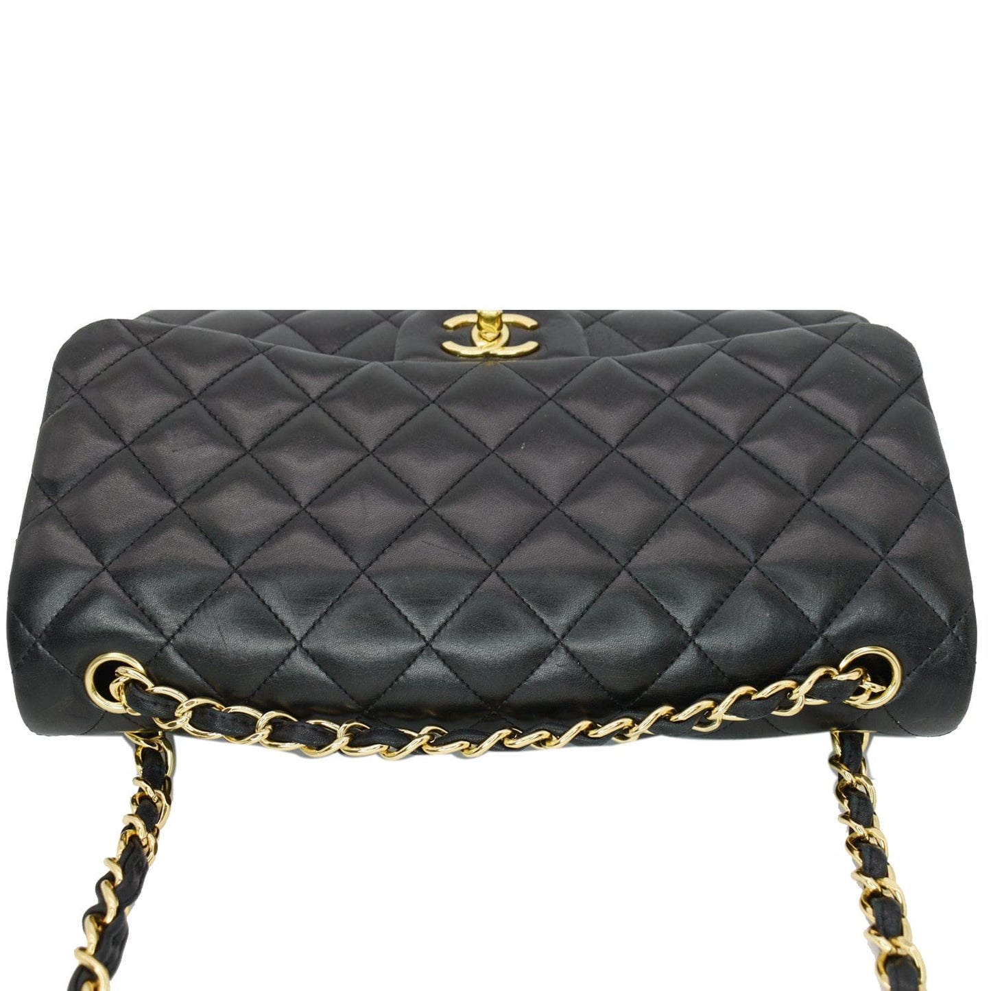 CHANEL Classic Jumbo Double Flap Lambskin Leather Shoulder Bag Black 24752035 - Hot Deals