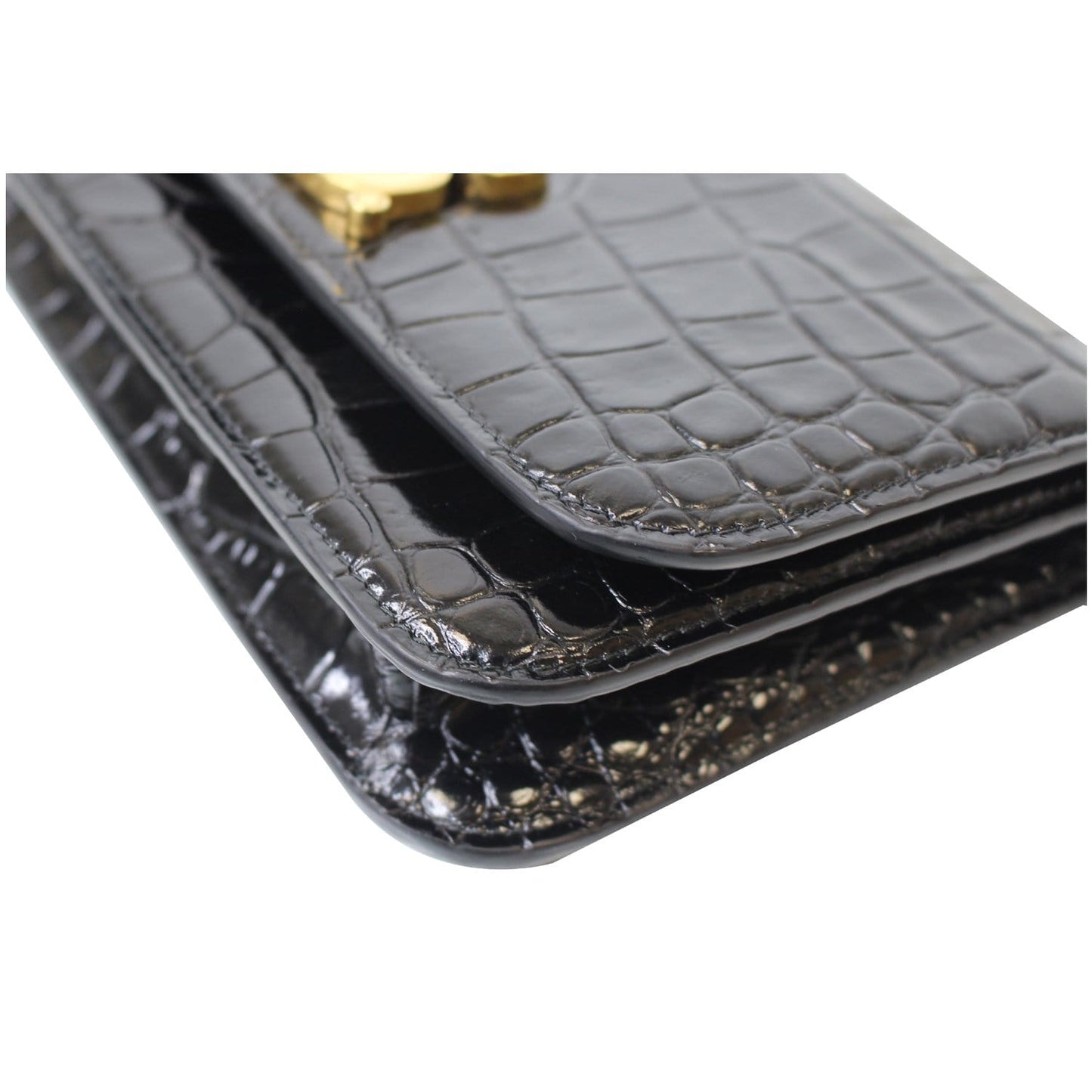BALENCIAGA B Embossed Leather Chain Crossbody bag Black - 25% OFF