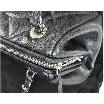 CHANEL Timeless CC Quilted Caviar Leather Small Chain Bowler Bag Black - 15% OFF
