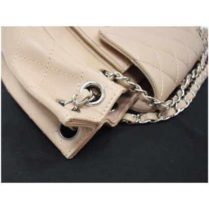 CHANEL CC Accordion Lambskin Leather Shoulder Bag Beige - 10% OFF