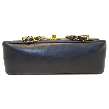 CHANEL Diana Flap Bag Quilted Lambskin Shoulder Bag Black