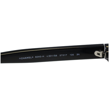 CHANEL Pearl Butterfly Sunglasses Black 6040-H
