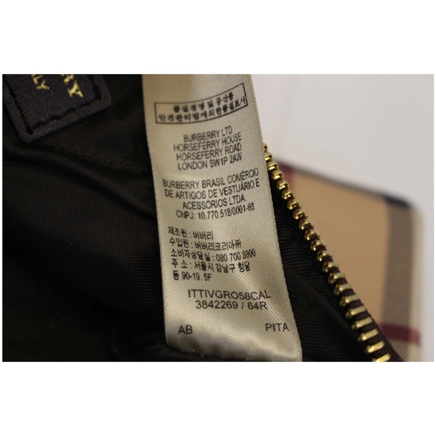 BURBERRY Haymarket Check Adeline Foldover Clutch Brown