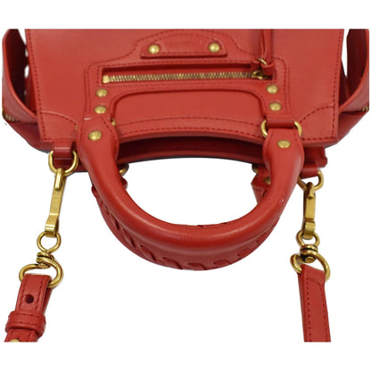 BALENCIAGA Neo Classic City Small Leather Top Handle Shoulder Bag Red - 10% OFF