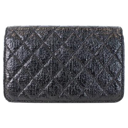 CHANEL CC Aged Lambskin Wallet on Chain WOC Crossbody Bag Black