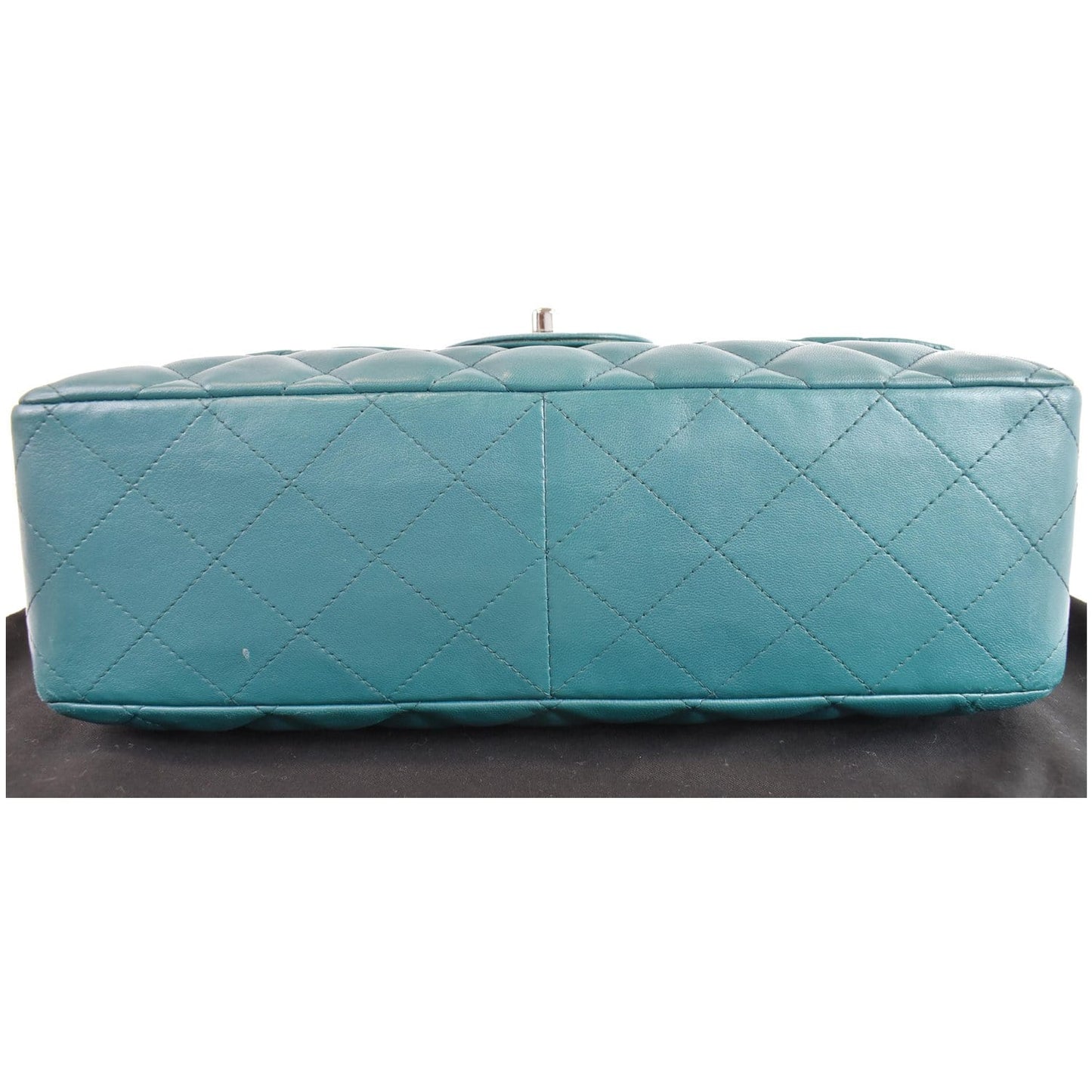 CHANEL Jumbo Classic Single Flap Lambskin Crossbody Bag Teal