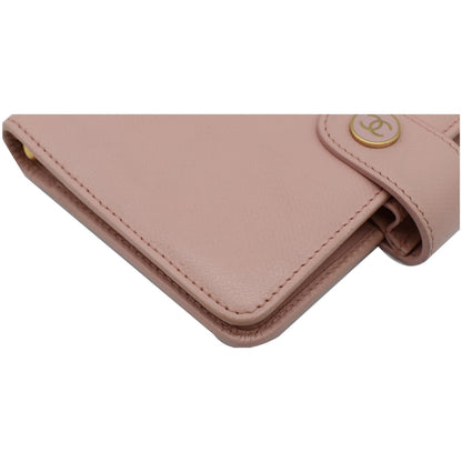 CHANEL Agenda Leather Organizer Wallet Pink
