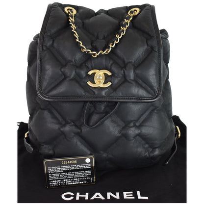 CHANEL Chesterfield Quilted Calfskin Backpack Black