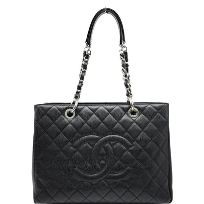 CHANEL Grand Shopping GST Caviar Leather Tote Bag Black