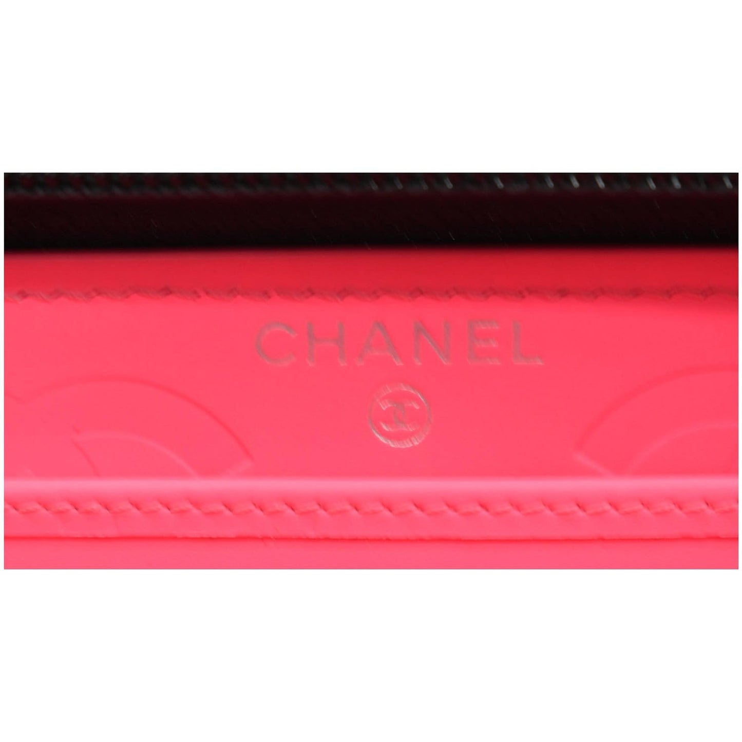 CHANEL Cambon Ligne Quilted Leather Zippy Wallet Black