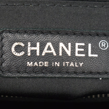 CHANEL XL Grand Quilted Caviar Leather Shopping Tote Bag Black